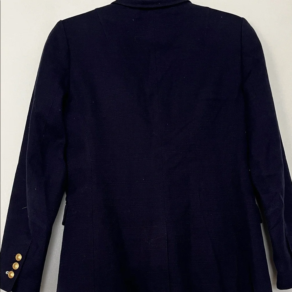 Banana Republic Women's Dark Blue Blazer with Gold Buttons - Picture 3 of 4